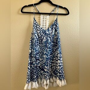 Lilly Pulitzer Blue and White Knit Tank
